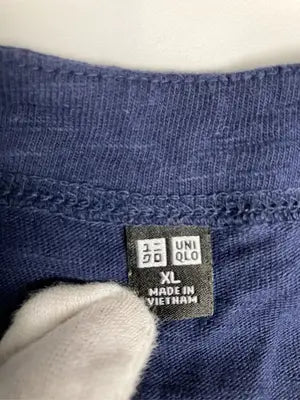 UNIQLO/ユニクロ/Tシャツ/カットソー/トップス/ネイビー/XL