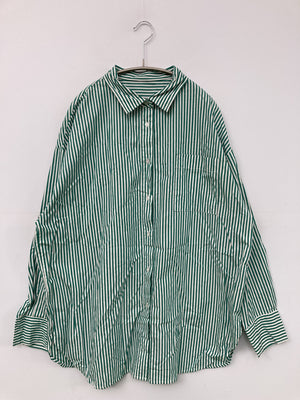 シャツ/ブラウス/トップス/ライトグリーン/L