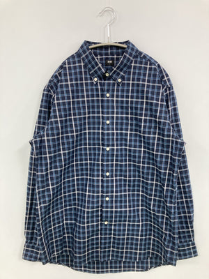 UNIQLO/ユニクロ/シャツ/ブラウス/トップス/ネイビー/L