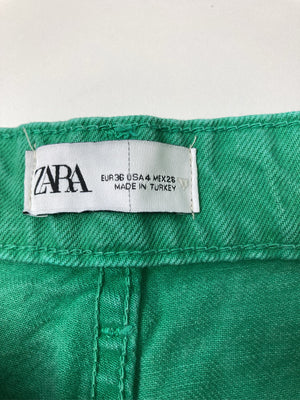 ZARA/ザラ/スラックス/パンツ/グリーン/36
