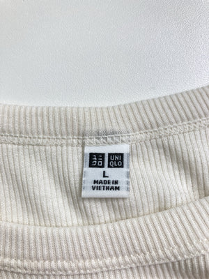UNIQLO/ユニクロ/Tシャツ/カットソー/トップス/ホワイト/L