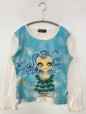 EYA/Tシャツ/カットソー/トップス/スカイブルー