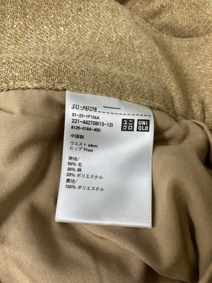 UNIQLO/ユニクロ/スラックス/パンツ/ベージュ/ウエスト64cm ヒップ91cm
