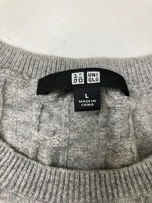 UNIQLO/ユニクロ/ニット/セーター/トップス/グレー/L