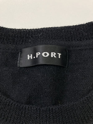 H.PORT/Tシャツ/カットソー/トップス/ブラック