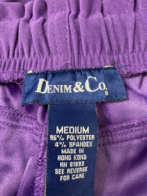 DENIM&CO/デニムアンドコー/デニムパンツ/パンツ/パープル/MEDIUM