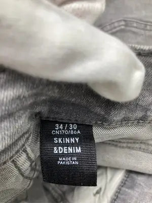 & DENIM/アンドデニム/デニムパンツ/パンツ/グレー/34 / 30
