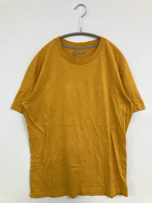 H2H/Tシャツ/カットソー/トップス/イエロー/ASIA L