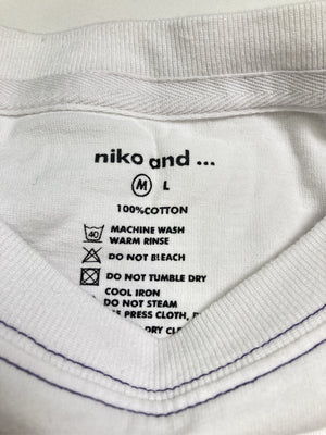 niko and .../ニコアンド/Tシャツ/カットソー/トップス/ホワイト/M
