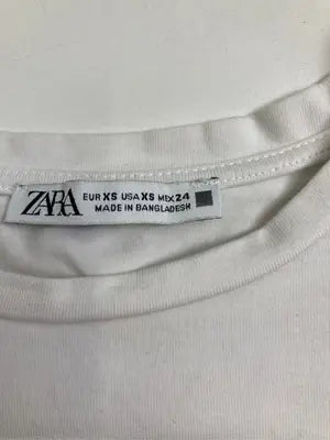 ZARA/ザラ/Tシャツ/カットソー/トップス/ホワイト/USA XS