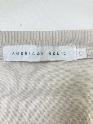 AMERICAN HOLIC/アメリカンホリック/Tシャツ/カットソー/トップス/ベージュ/L