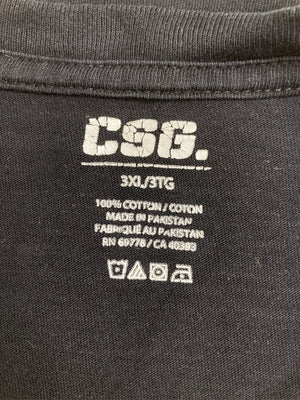 CSG/シーエスジー/Tシャツ/カットソー/トップス/ブラック/3XL