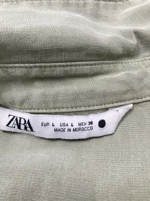 ZARA/ザラ/シャツワンピース/ワンピース/ドレス/カーキ/L