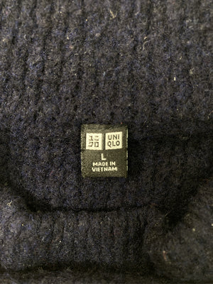 UNIQLO/ユニクロ/ニット/セーター/トップス/ネイビー/L