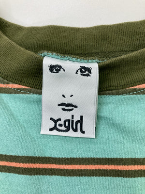 X-GIRL/エックスガール/Tシャツ/カットソー/トップス/ライトグリーン/1