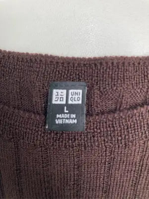 UNIQLO/ユニクロ/ニット/セーター/トップス/ブラウン/L