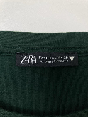 ZARA/ザラ/Tシャツ/カットソー/トップス/グリーン/EUR L/USA L/MEX 30