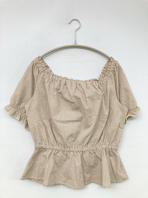 Hudson honey/ハドソンハニー/シャツ/ブラウス/トップス/ブラウン/L