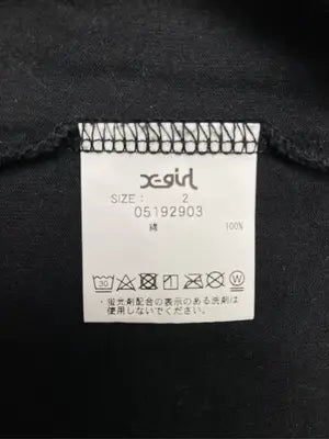 X-GIRL/エックスガール/Tシャツ/カットソー/トップス/ブラック/2