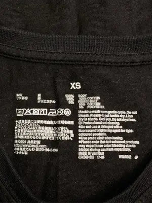 Tシャツ/カットソー/トップス/ブラック/XS