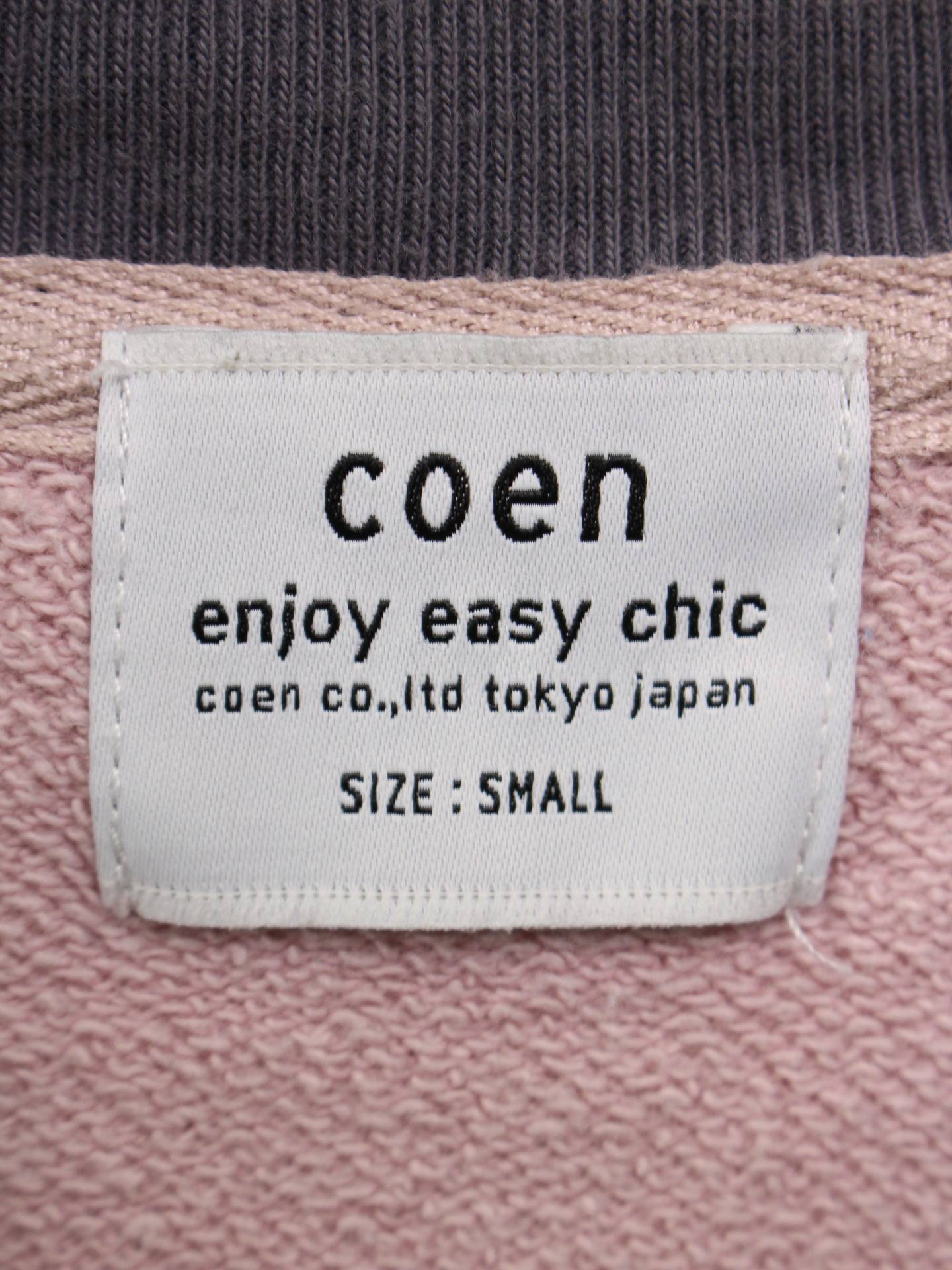 coen/スウェット/トップス/ピンク/SMALL