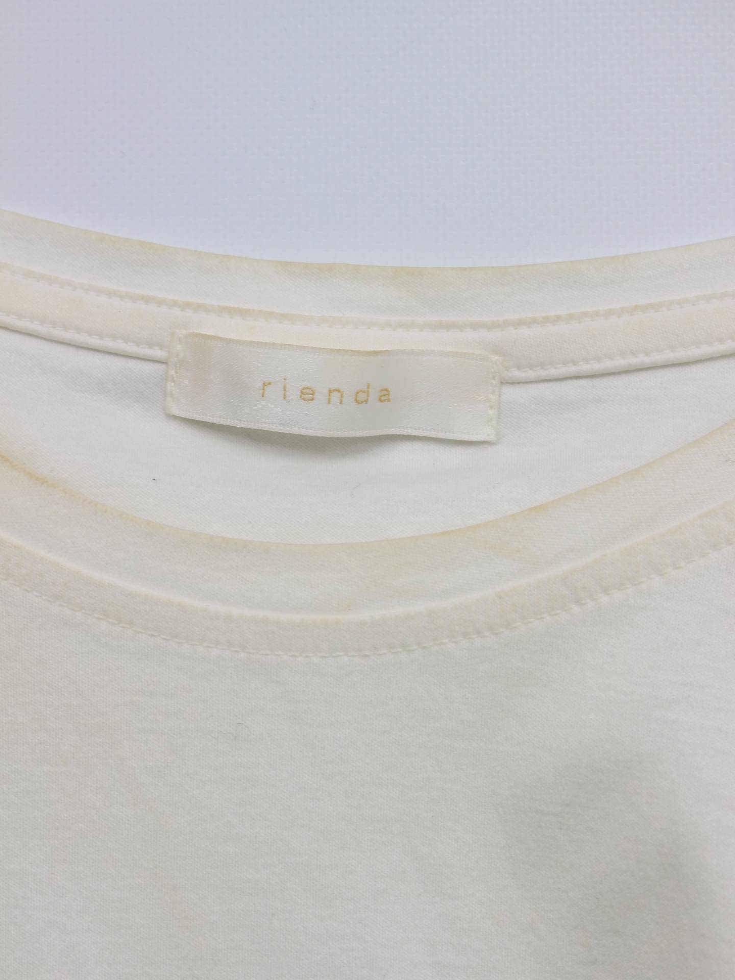 rienda/Tシャツ/カットソー/トップス/ホワイト/FREE