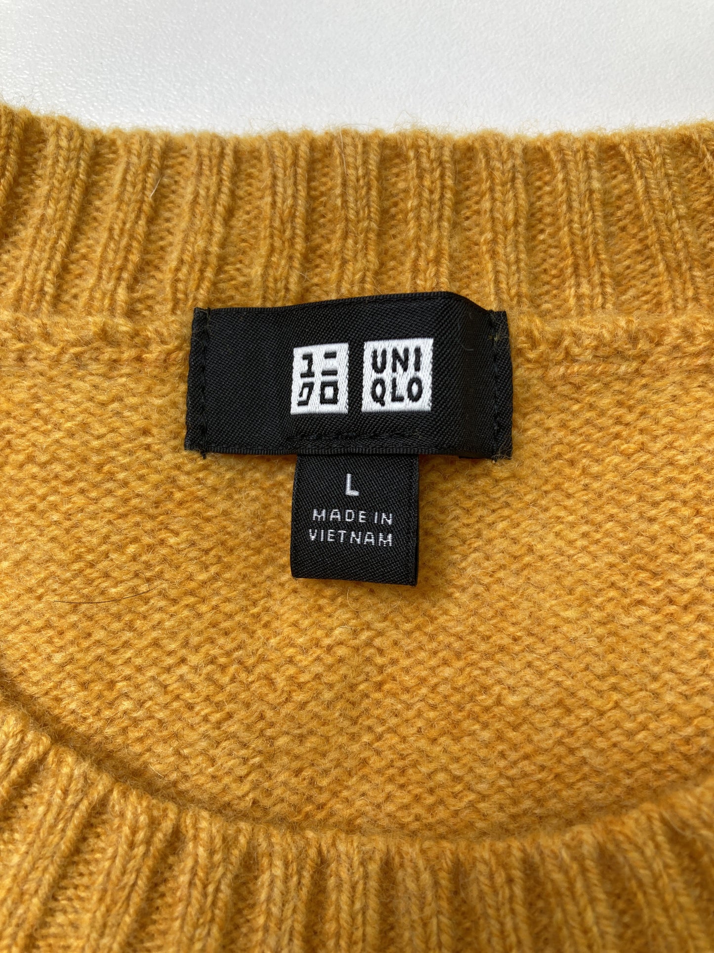 UNIQLO/ユニクロ/ニット/セーター/トップス/イエロー/L