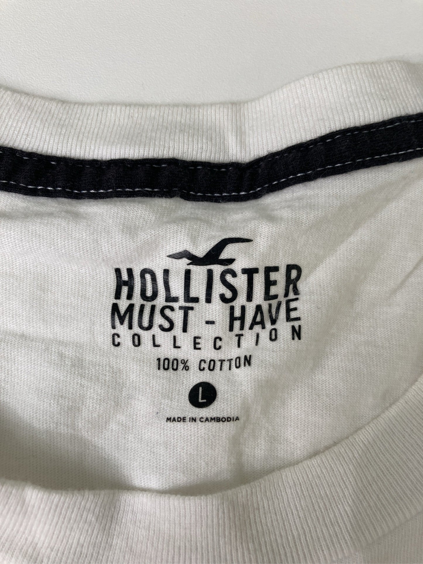 HOLLISTER/ホリスター/Tシャツ/カットソー/トップス/ホワイト/L
