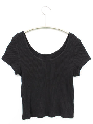 ally/アリー/Tシャツ/カットソー/トップス/ブラック/XS