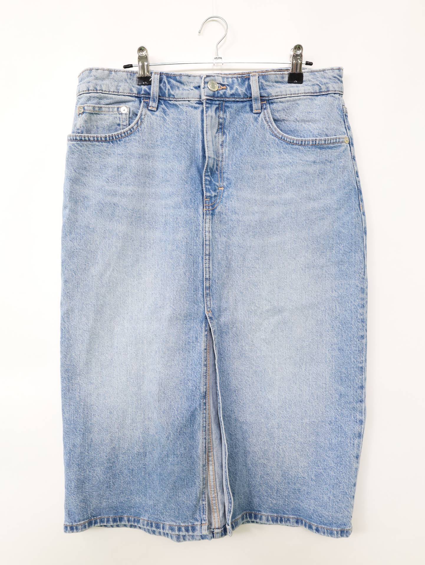 ZARA/ザラ/ミモレ/半端丈スカート/スカート/スカイブルー/EUR L/USA L/MEX 30