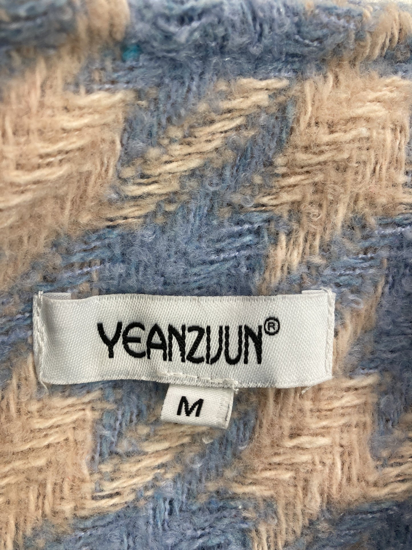 YEANZVUN/ノーカラージャケット/ジャケット/アウター/ブルー/M