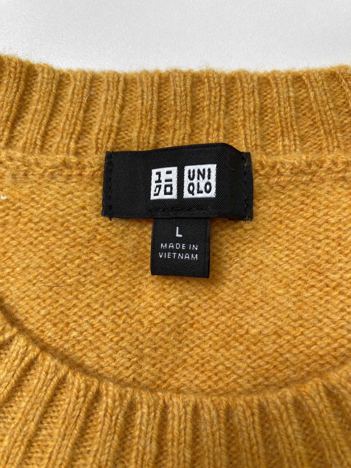 UNIQLO/ユニクロ/ニット/セーター/トップス/イエロー/L