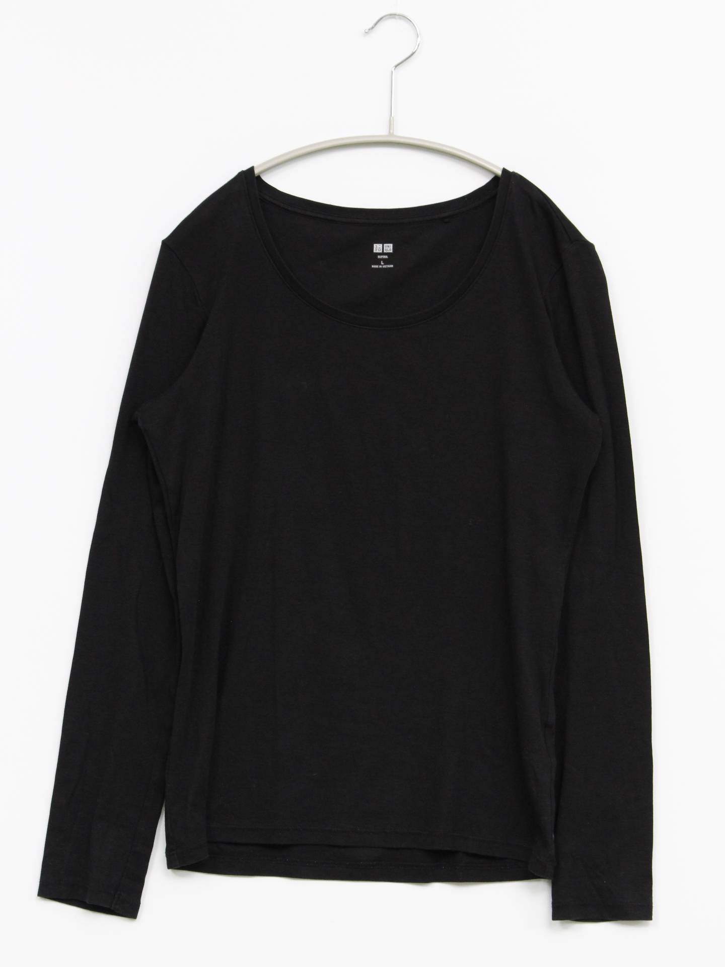 UNIQLO/Tシャツ/カットソー/トップス/ブラック/L