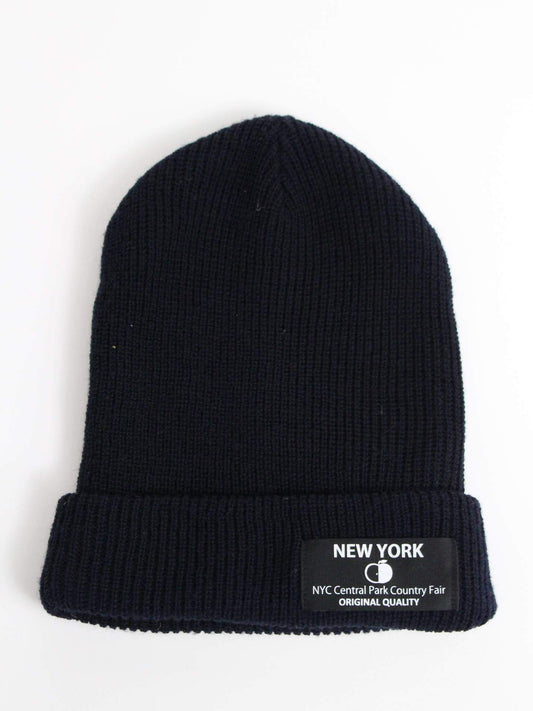 NEW YORK/ニットキャップ/ビーニー/帽子/ブラック