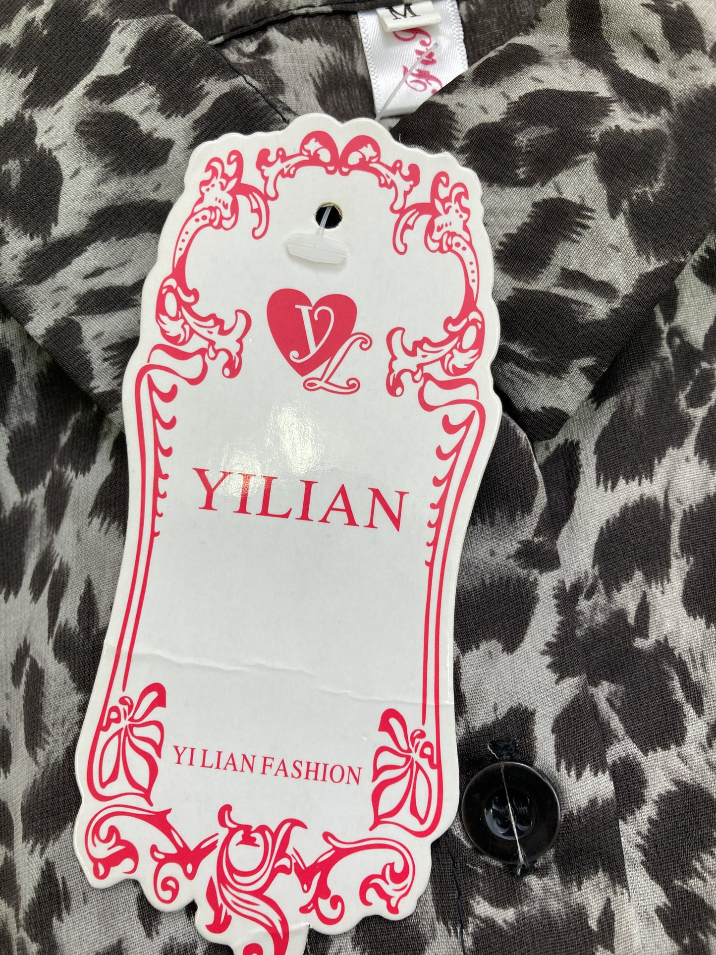 YILIAN/シャツ/ブラウス/トップス/ブラウン/M