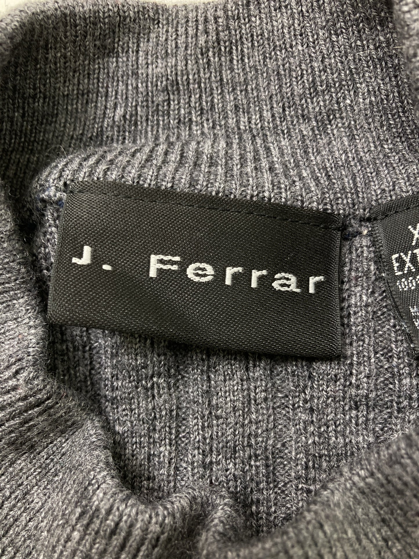 J.Ferrar/ジェイフェラー/ニット/セーター/トップス/グレー/X-LARGE