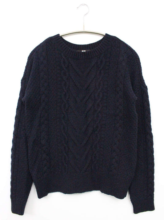 UNIQLO/ユニクロ/ニット/セーター/トップス/ネイビー/L