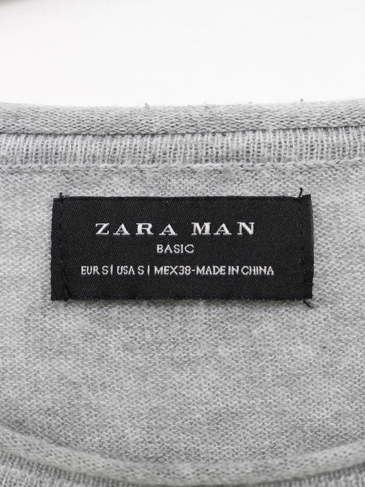 ZARA/ザラ/Tシャツ/カットソー/トップス/グレー/EUR S/USA S/MEX 38