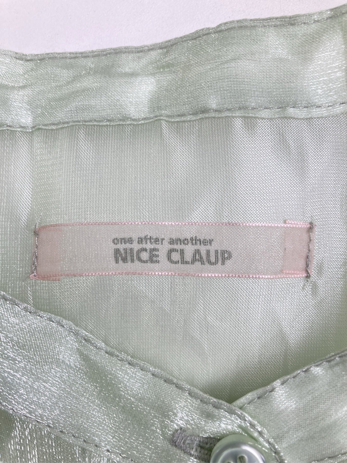 NICE CLAUP/ナイスクラップ/シャツ/ブラウス/トップス/ライトグリーン/F