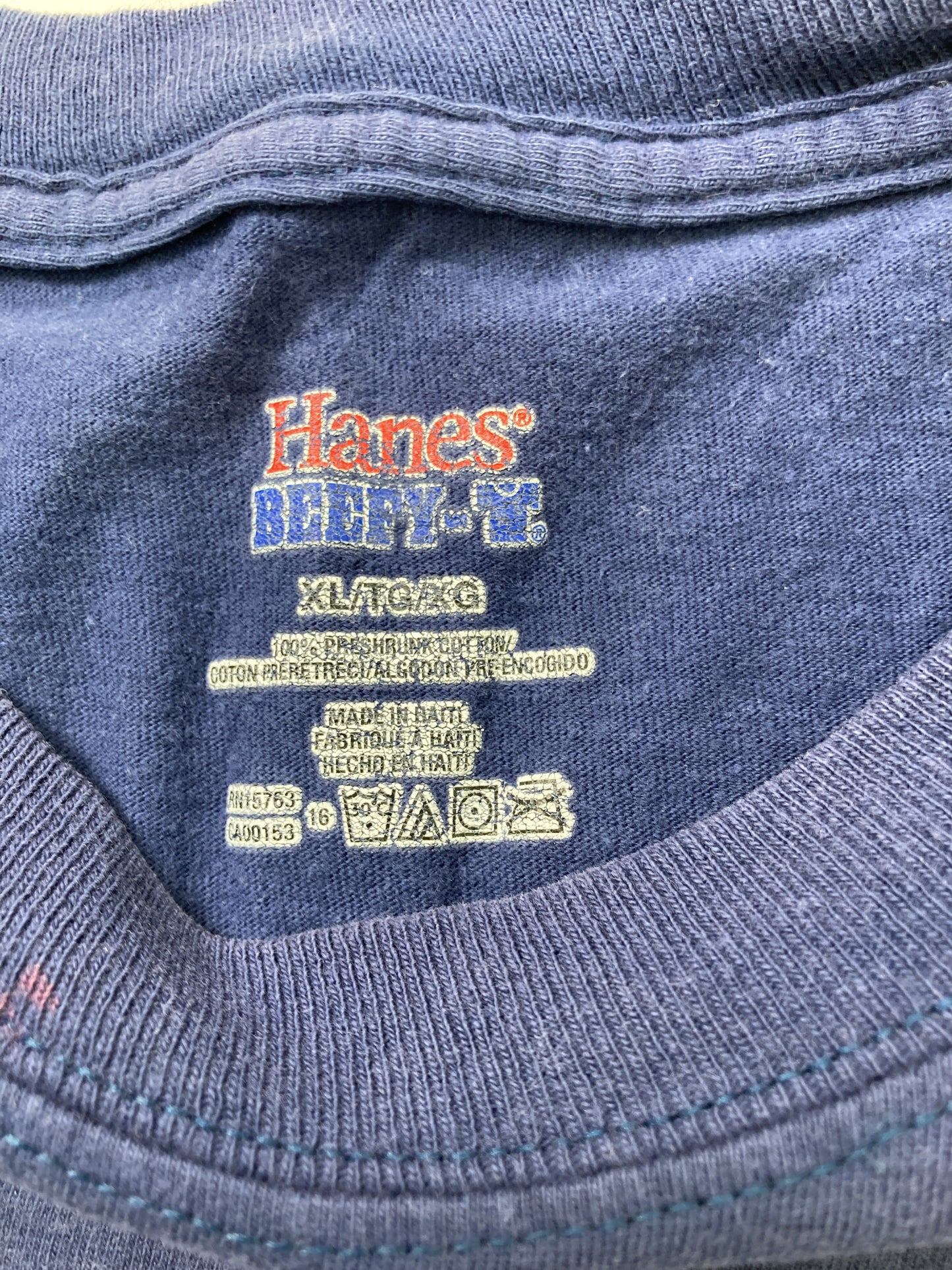 Hanes/ヘインズ/Tシャツ/カットソー/トップス/ブルー/XL