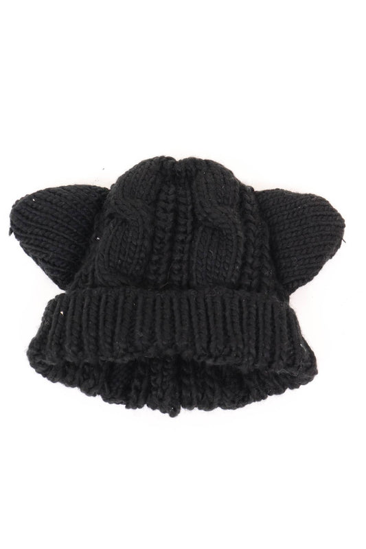 ニットキャップ/ビーニー/帽子/ブラック