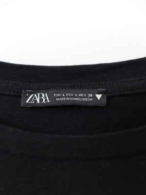 ZARA/ザラ/ノースリーブ/トップス/ブラック/EUR L/USA L/MEX 30