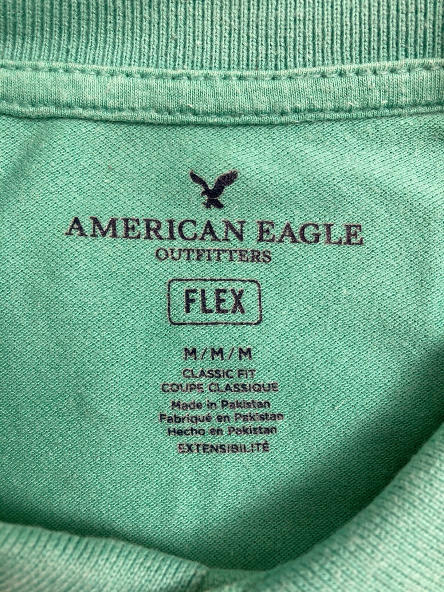 AMERICAN EAGLE/アメリカンイーグル/ポロシャツ/トップス/ライトグリーン/M