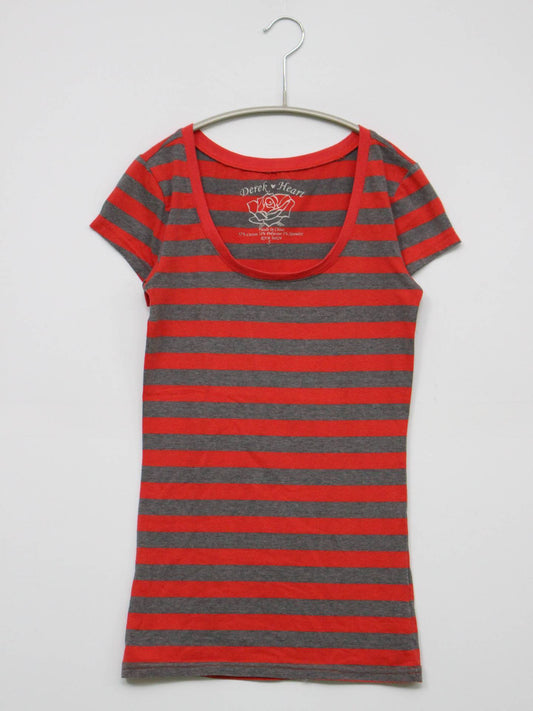 Derek Heart/Tシャツ/カットソー/トップス/レッド/S
