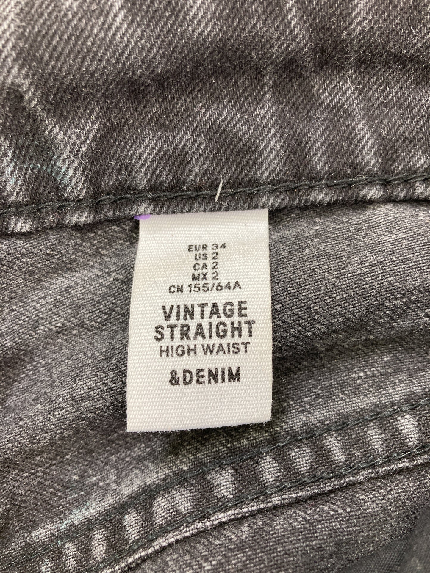 VINTAGE STRAIGHT/デニムパンツ/パンツ/ブラック/EUR 34 CN155/64A