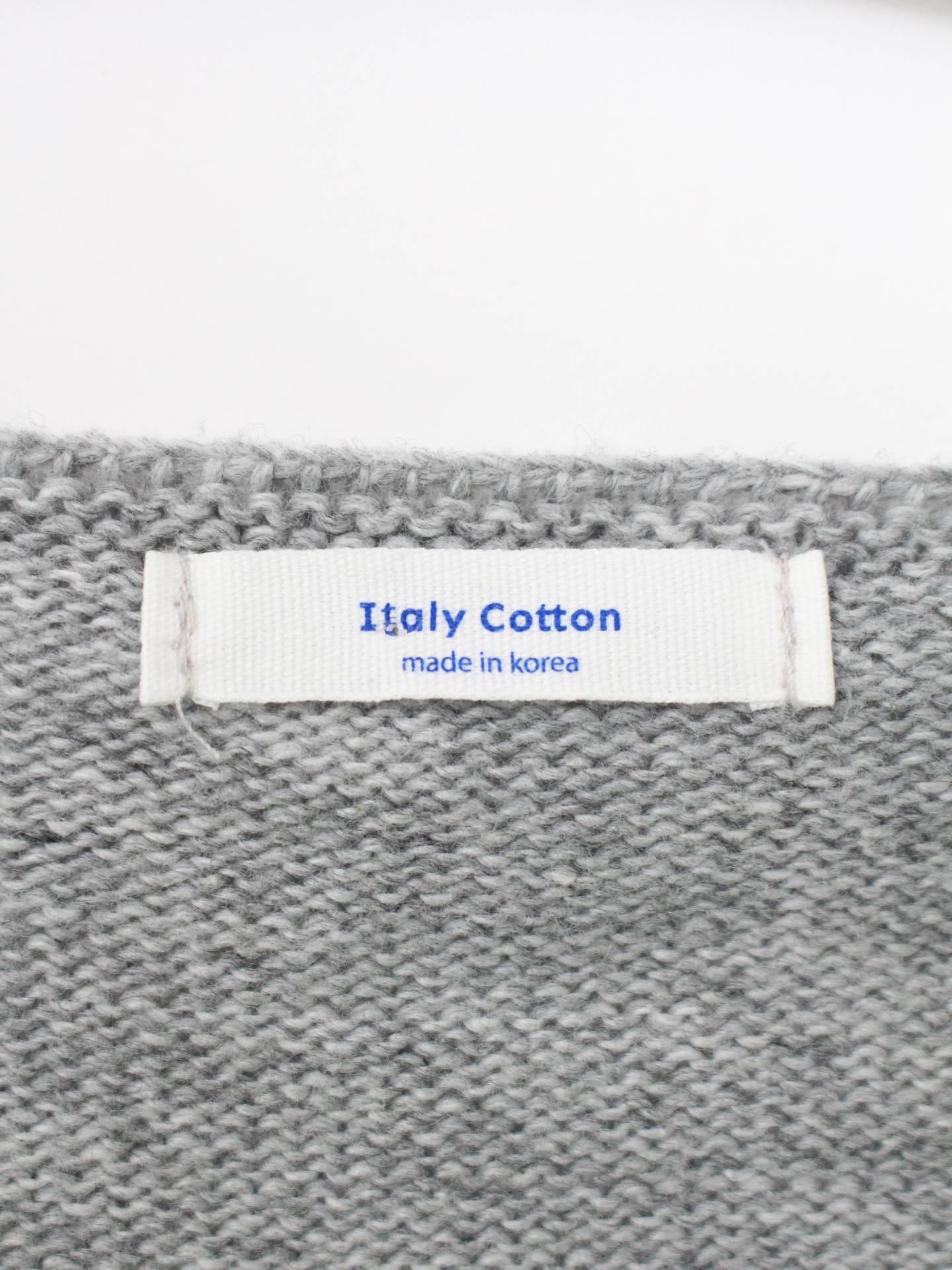 Italy cotton/カーディガン/ボレロ/トップス/グレー