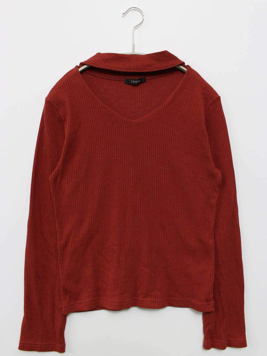 L’espoir/Tシャツ/カットソー/トップス/レッド/L