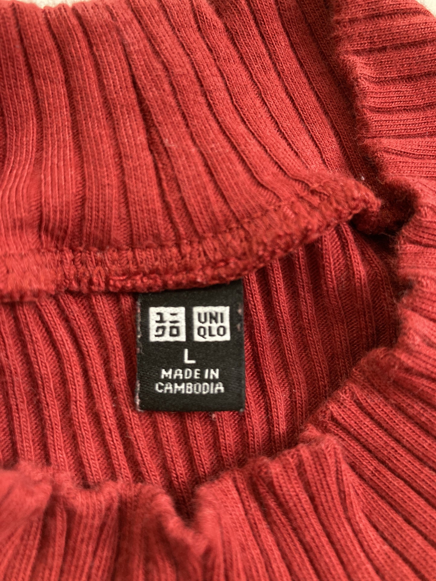 UNIQLO/ユニクロ/ニット/セーター/トップス/レッド/L