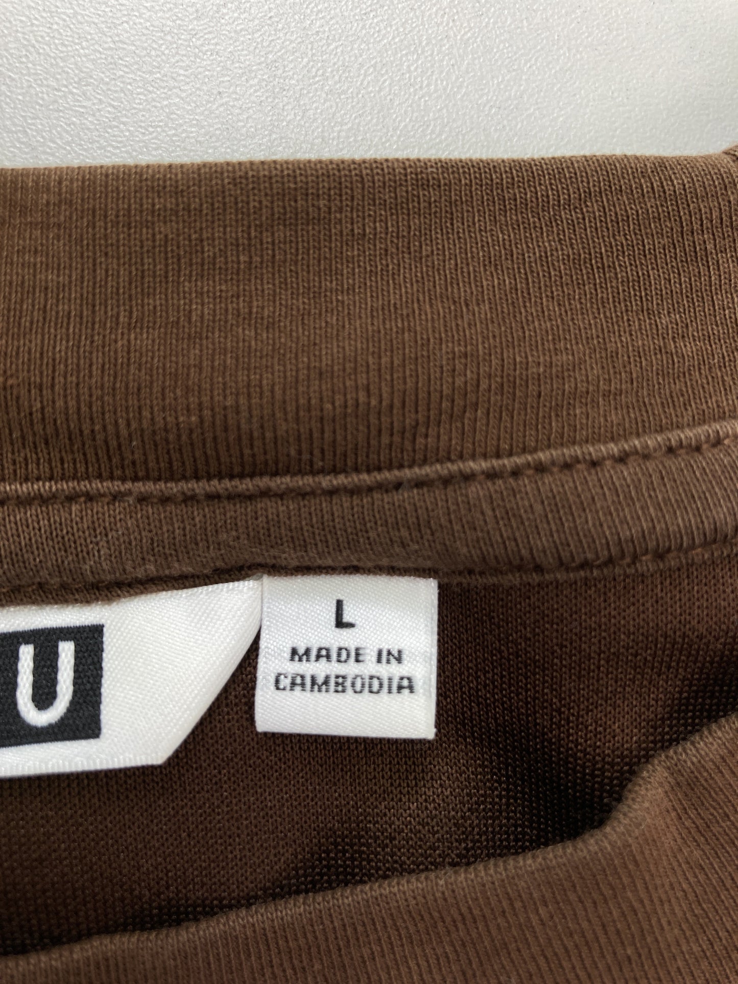 UNIQLO/ユニクロ/Tシャツ/カットソー/トップス/ブラウン/L
