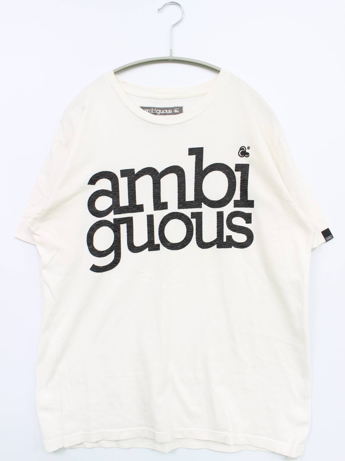 ambiguous/Tシャツ/カットソー/トップス/ホワイト/LARGE
